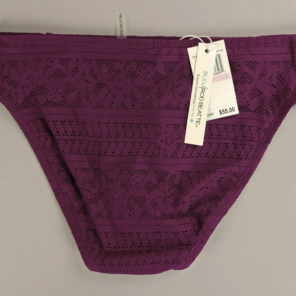 BLEU ROD BEATTIE Tankini 2 Pc Wine Sz 10 NWT - Picture 4 of 5